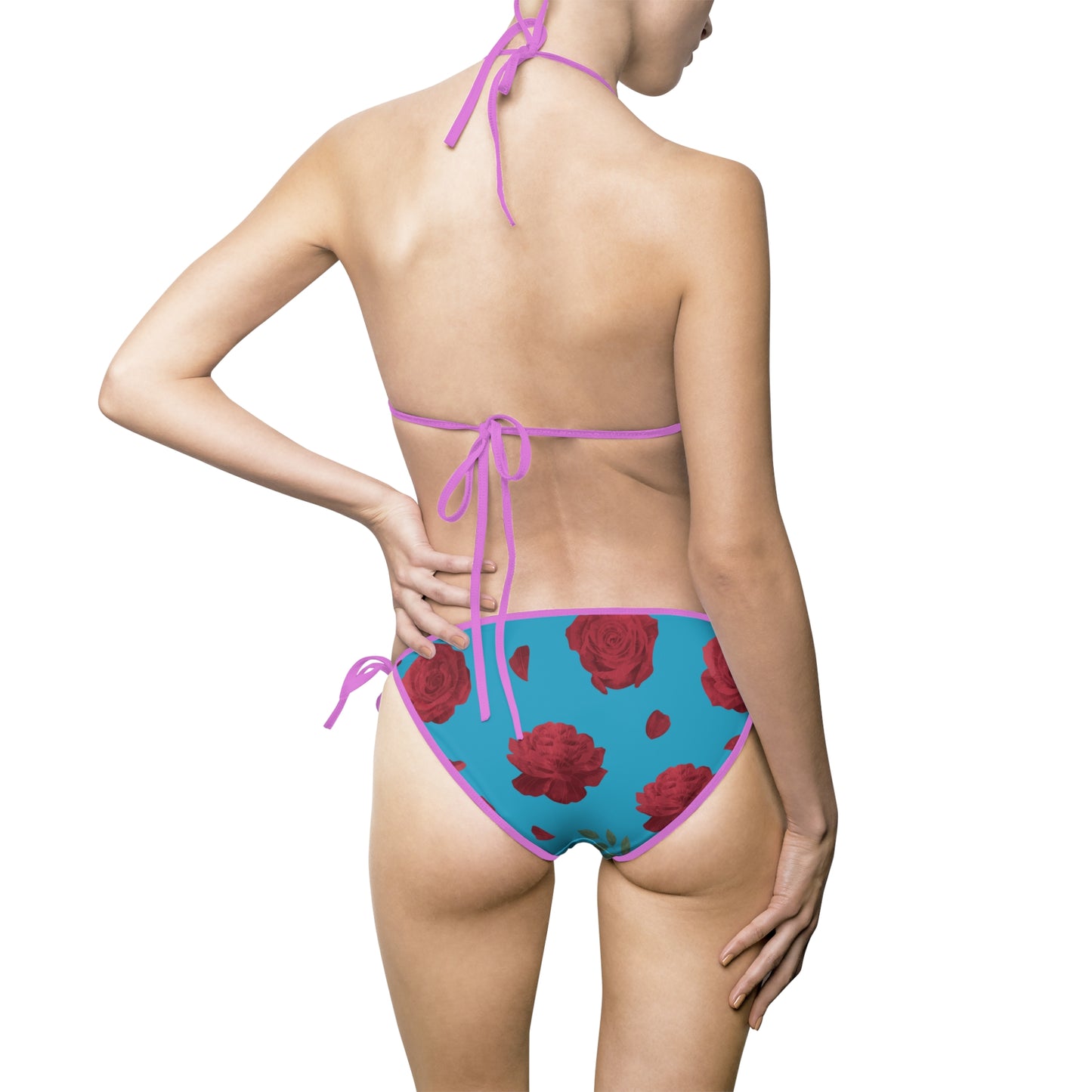 Damen Bikini Floral Print Zweiteiler Push Up Strand Pool