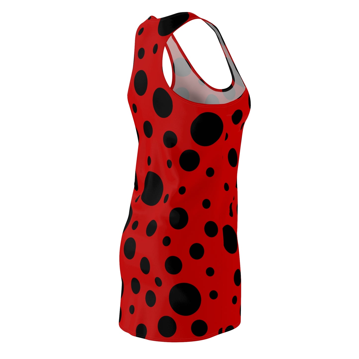 Punkte Racerback Kleid – Rot Schwarz Sommer Damenmode