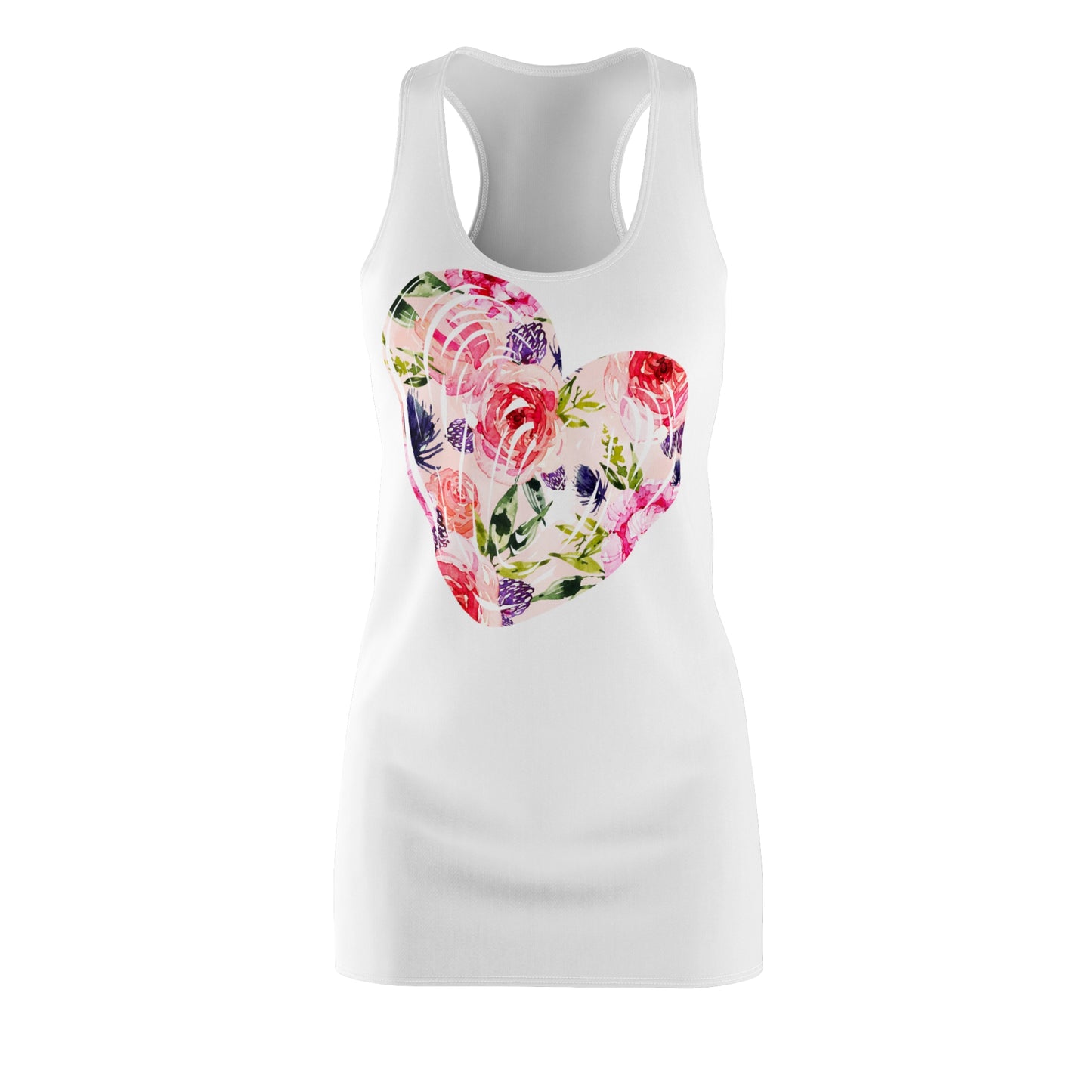 Floral Herz Racerback Kleid – Trendiges Sommerkleid