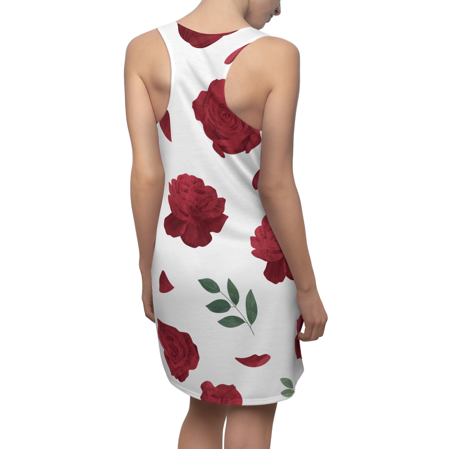 Rosen Racerback Kleid Damen – Sommerkleid, Freizeit & Strand