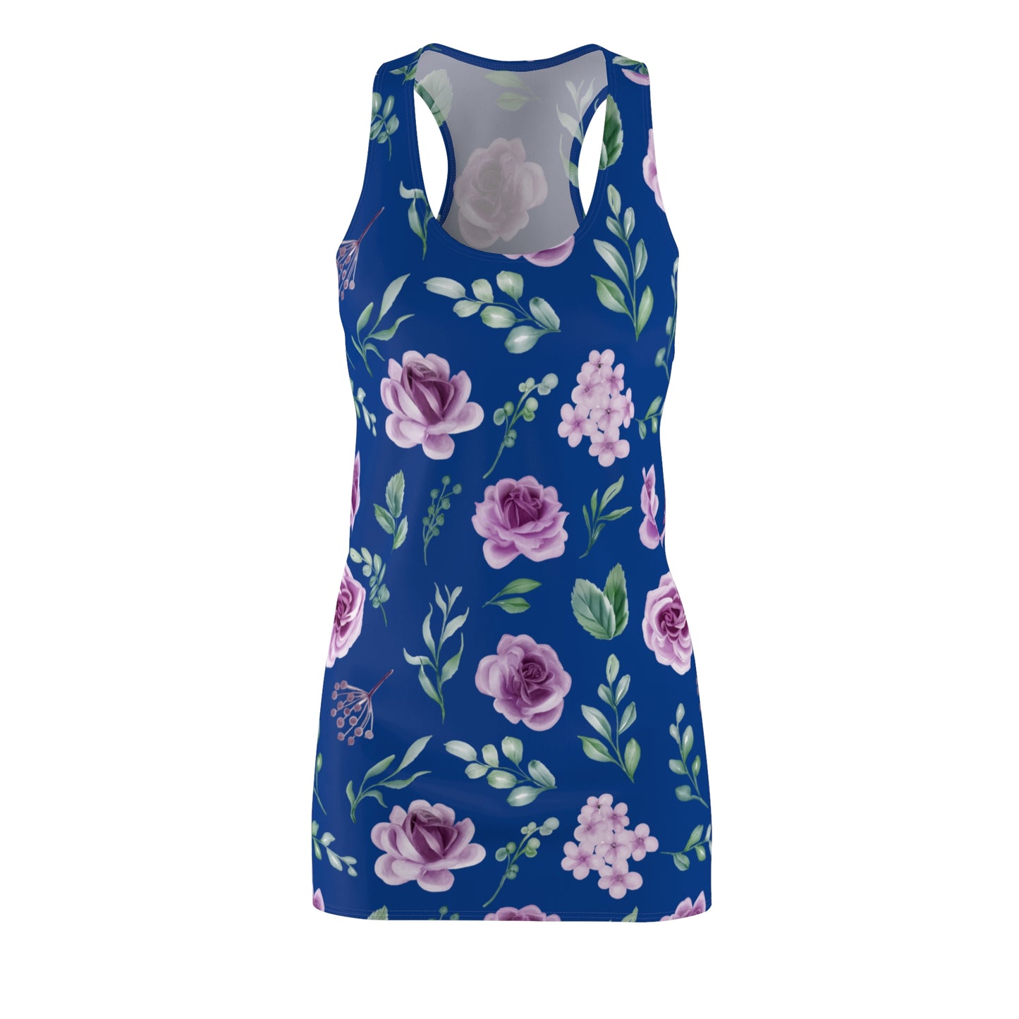 Blau Floral Racerback Kleid – Blumenkleid Sommer Damen
