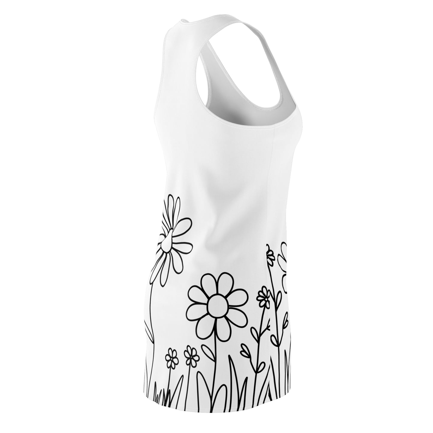Damen Kleid Floral Garden Racerback Sommer Freizeit Strand
