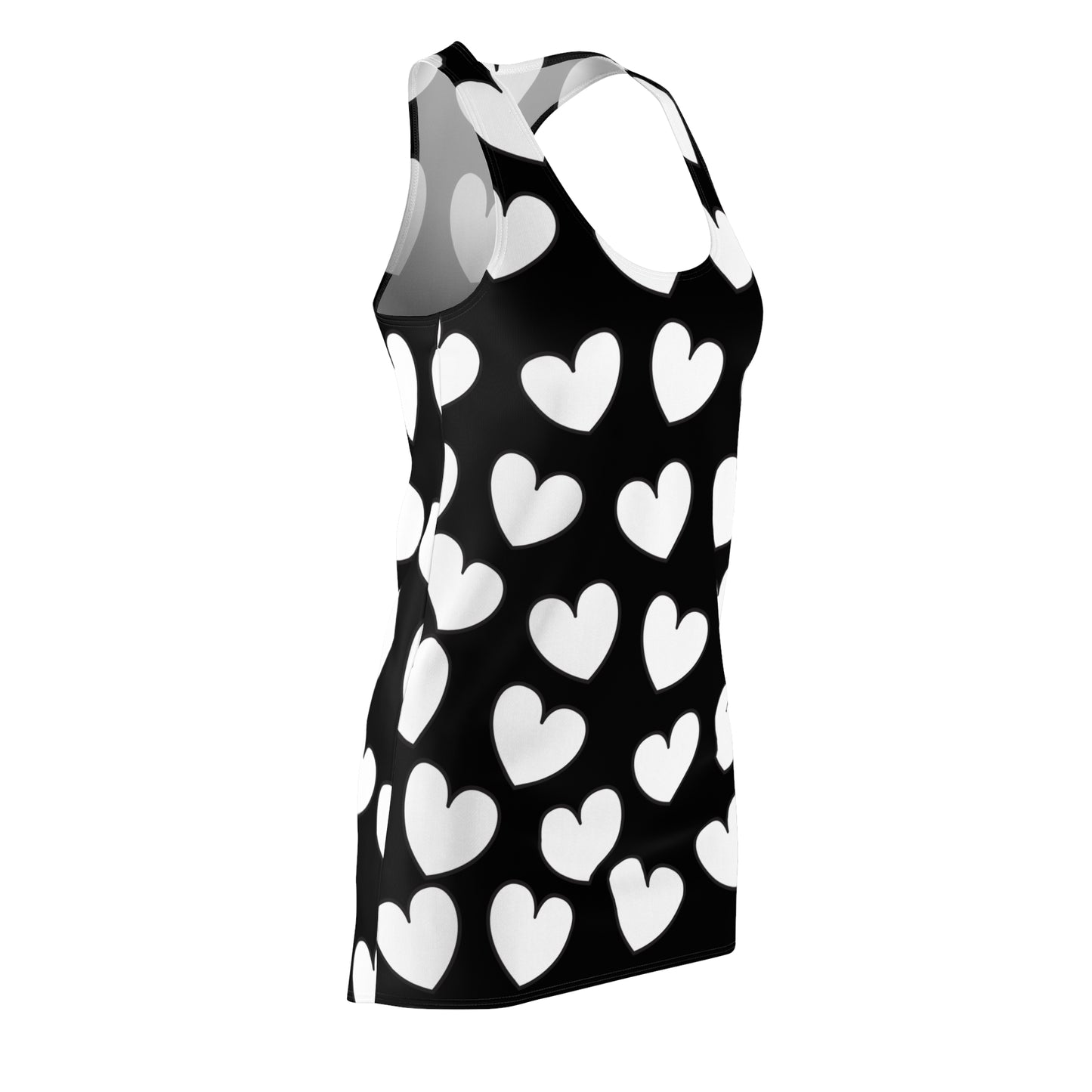 Racerback Kleid mit Herzmuster – Verspieltes Sommerkleid