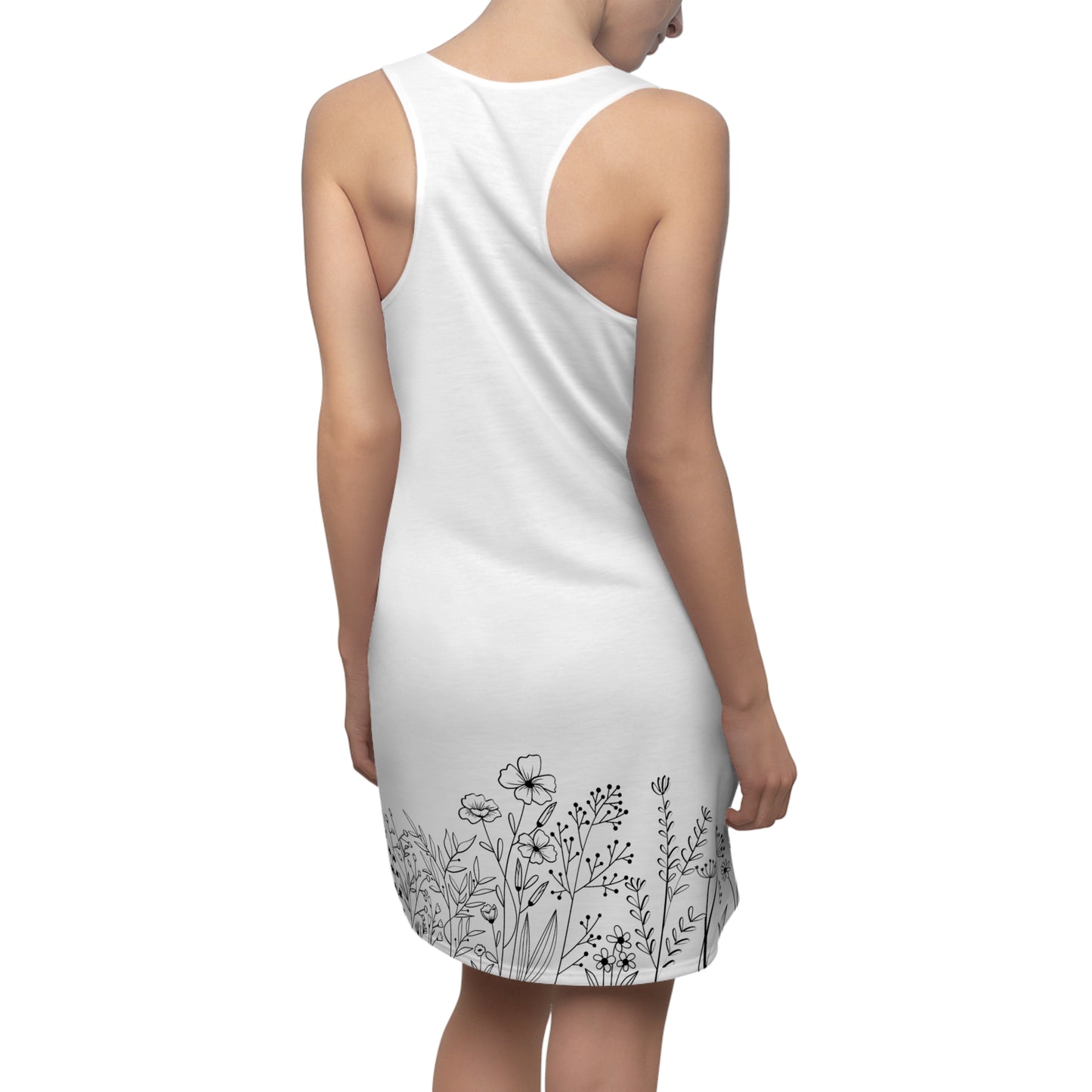 Blumen Racerback Kleid – Bequemes Sommerkleid