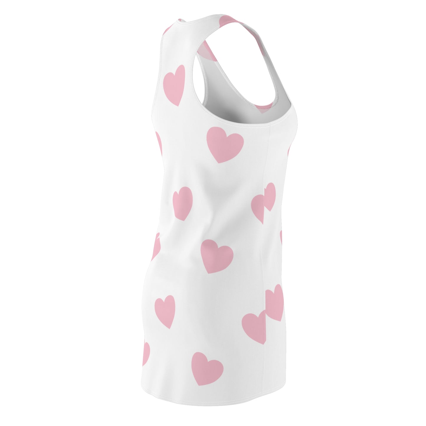 Rosa Herz Racerback Kleid – Romantisches Sommerkleid