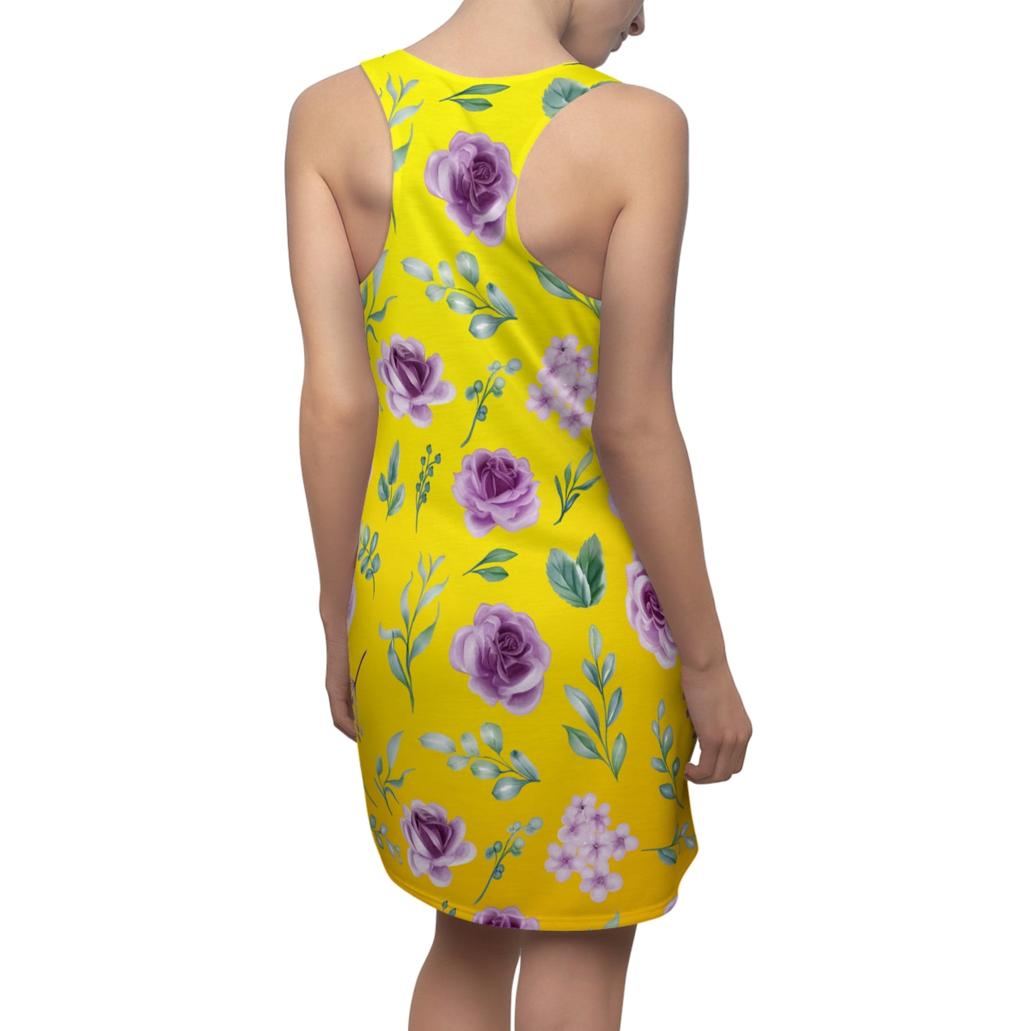 Gelb Floral Racerback Kleid – Leichtes Sommerkleid