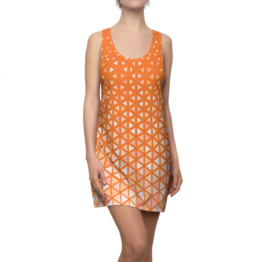 Buntes Dreieck Racerback Kleid – Trendige Sommer Damenmode