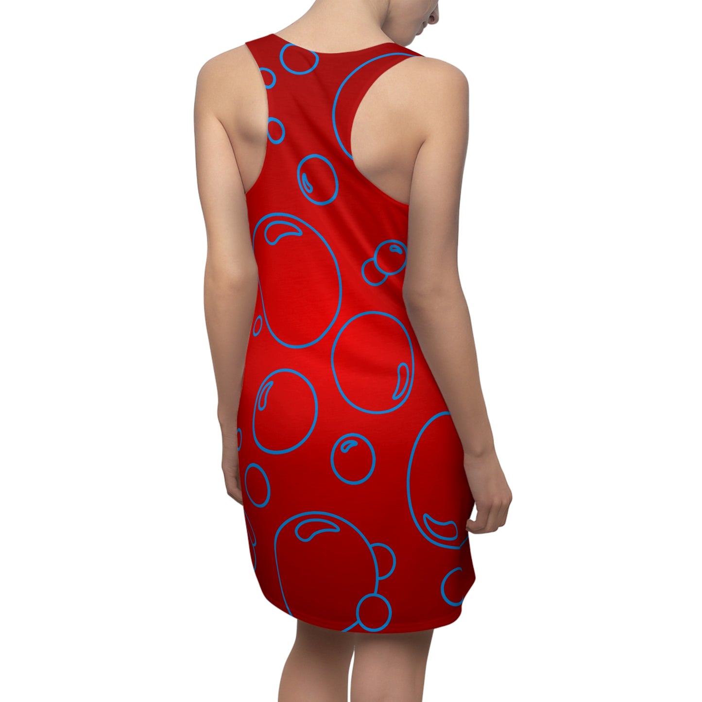 Rot Kreis Racerback Kleid – Sommer Freizeitkleid