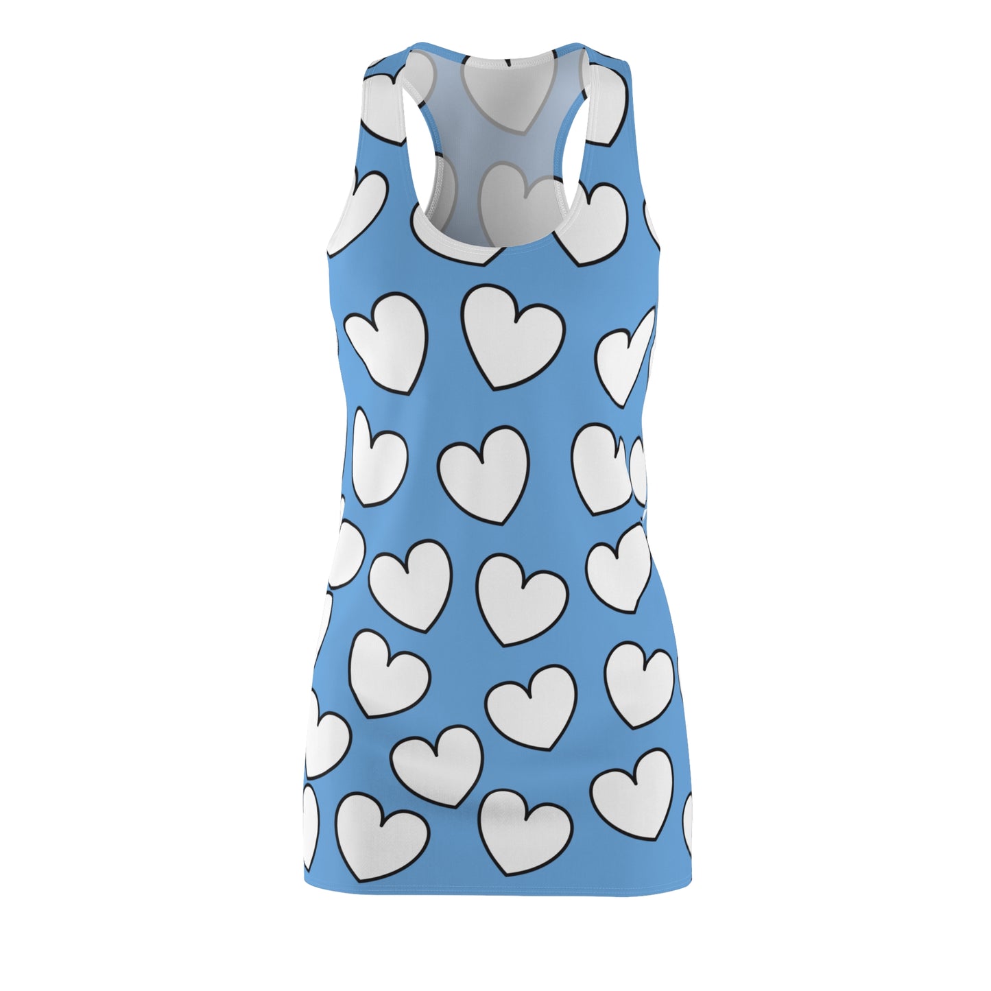 Racerback Kleid mit Herzmuster – Verspieltes Sommerkleid
