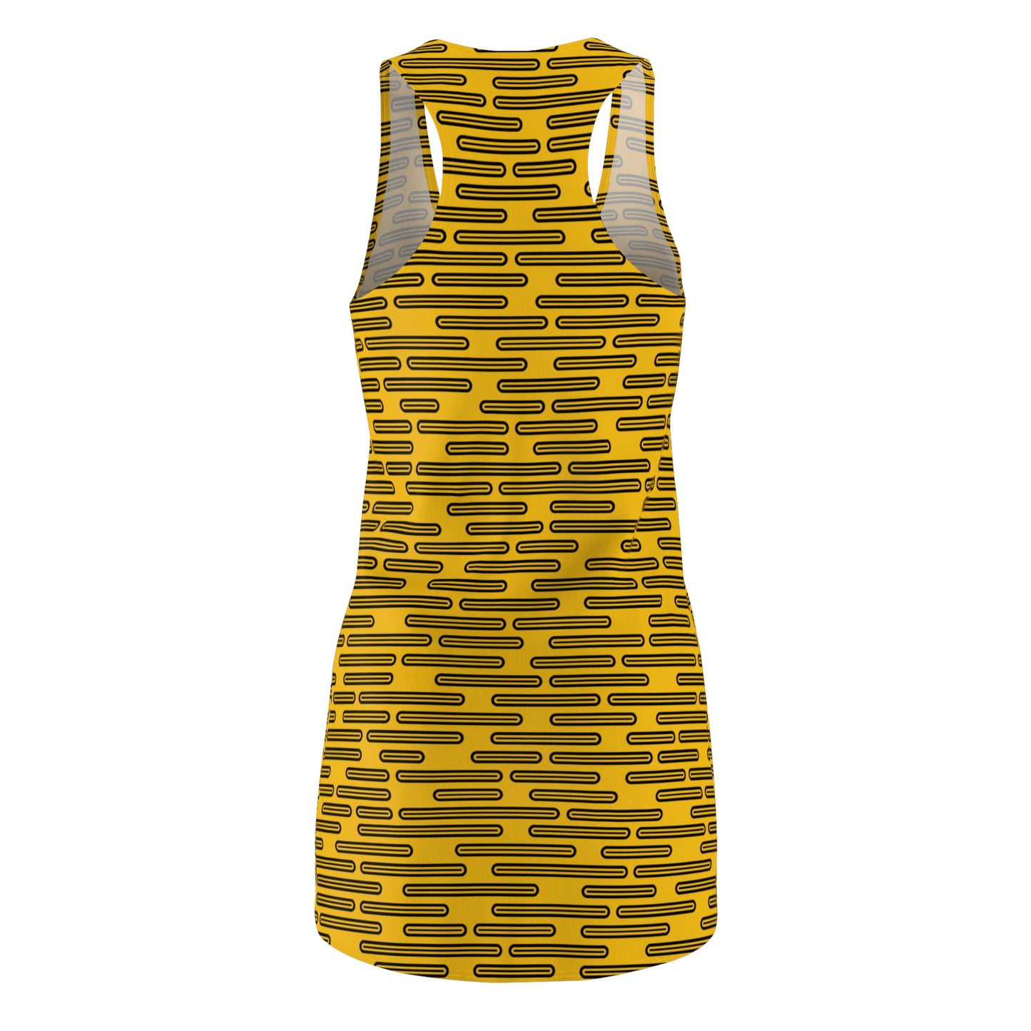 Schwarz Gelb Racerback Kleid – Modernes Sommerkleid