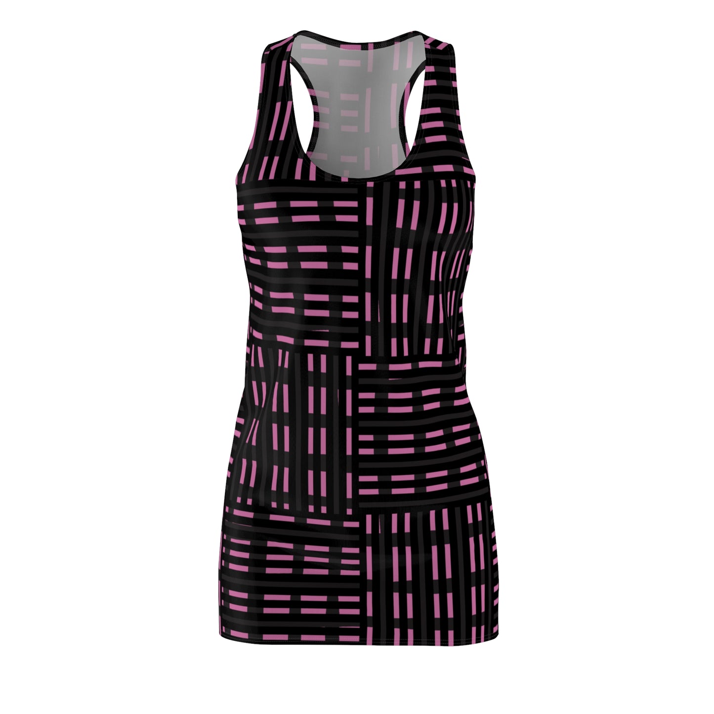 Schwarz Pinkes Racerback Kleid – Modernes Sommerkleid