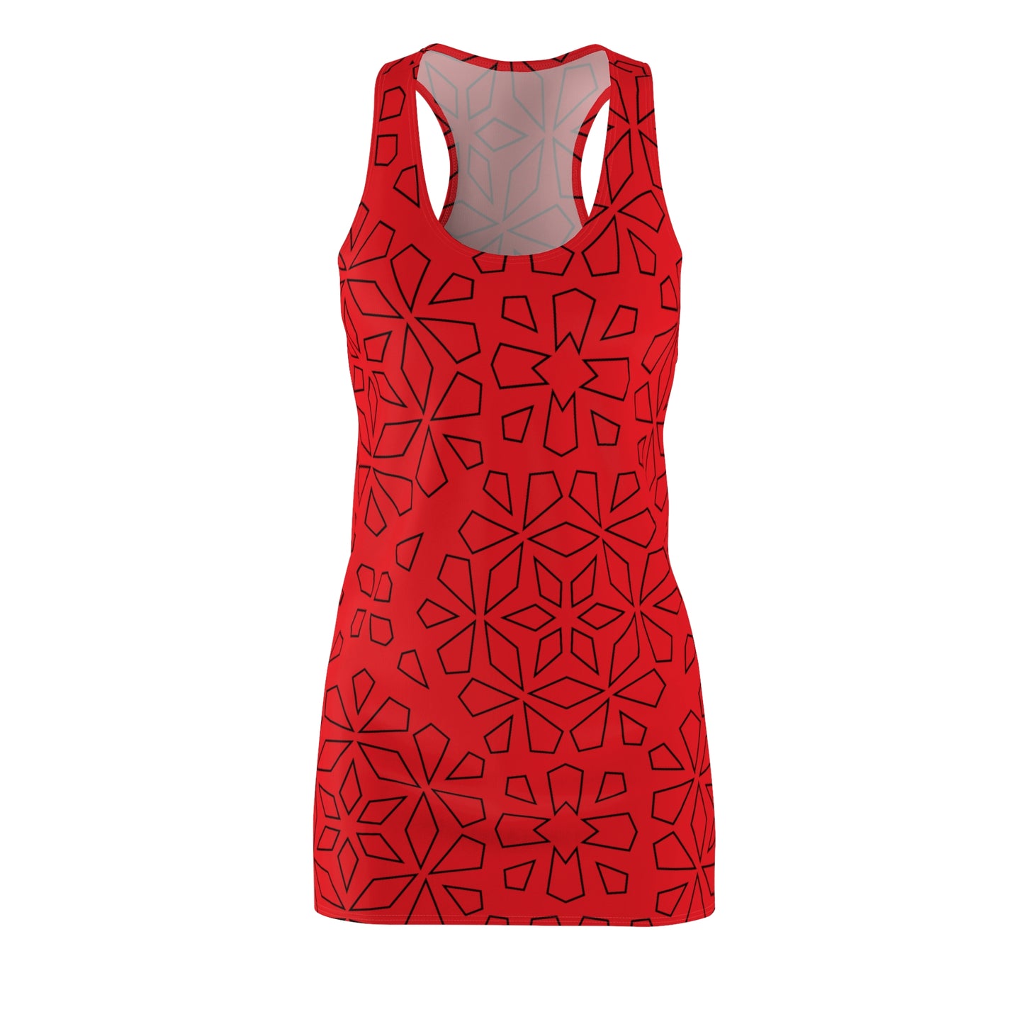 Schwarz Rot Racerback Kleid – Stylische Damenmode