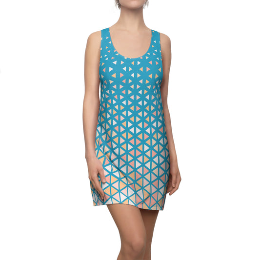 Buntes Dreieck Racerback Kleid – Trendige Sommer Damenmode