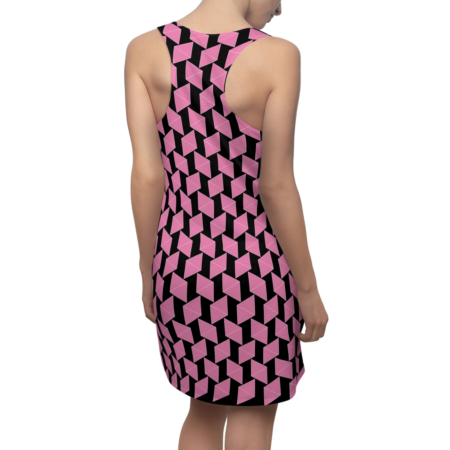 Pink Geometrie Racerback Kleid – Stylisches Sommerkleid