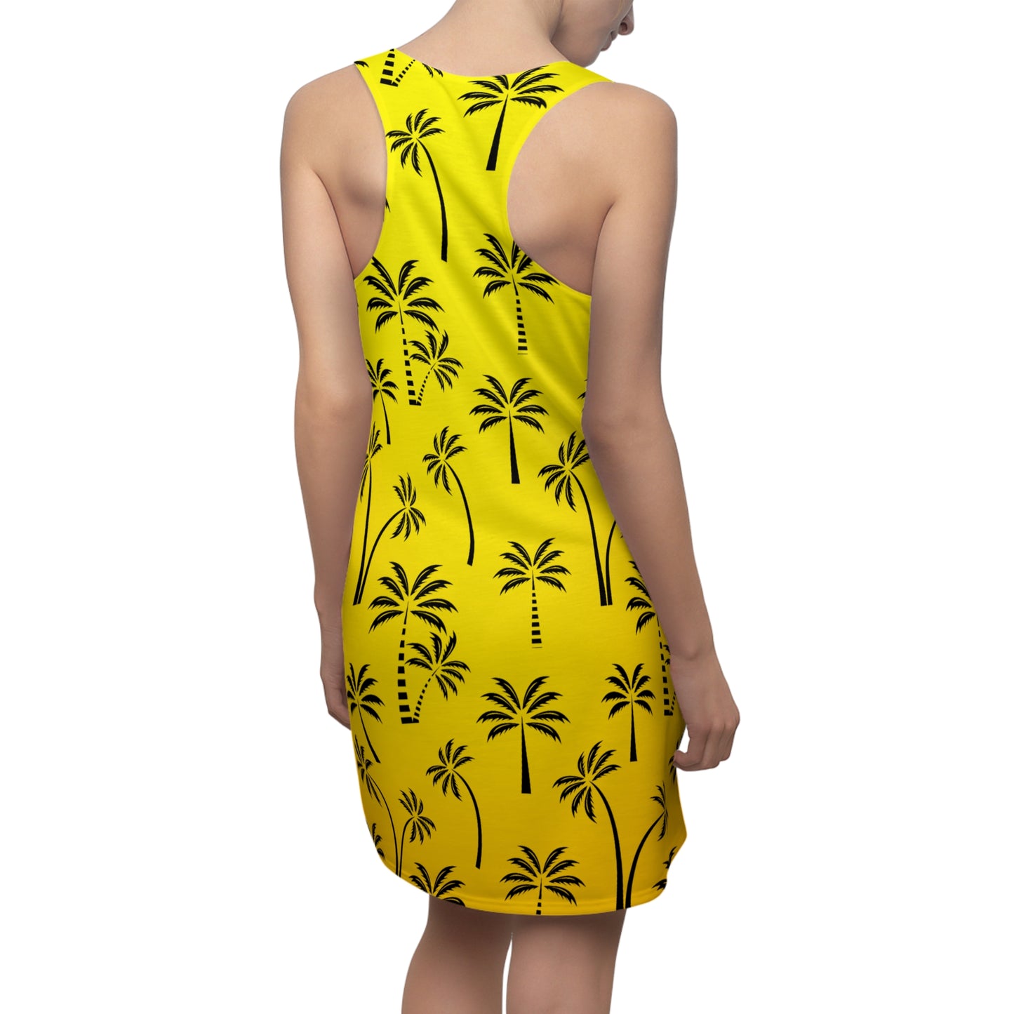 Sunny Palm Tree Racerback Dress – Tropical Summer Dress
