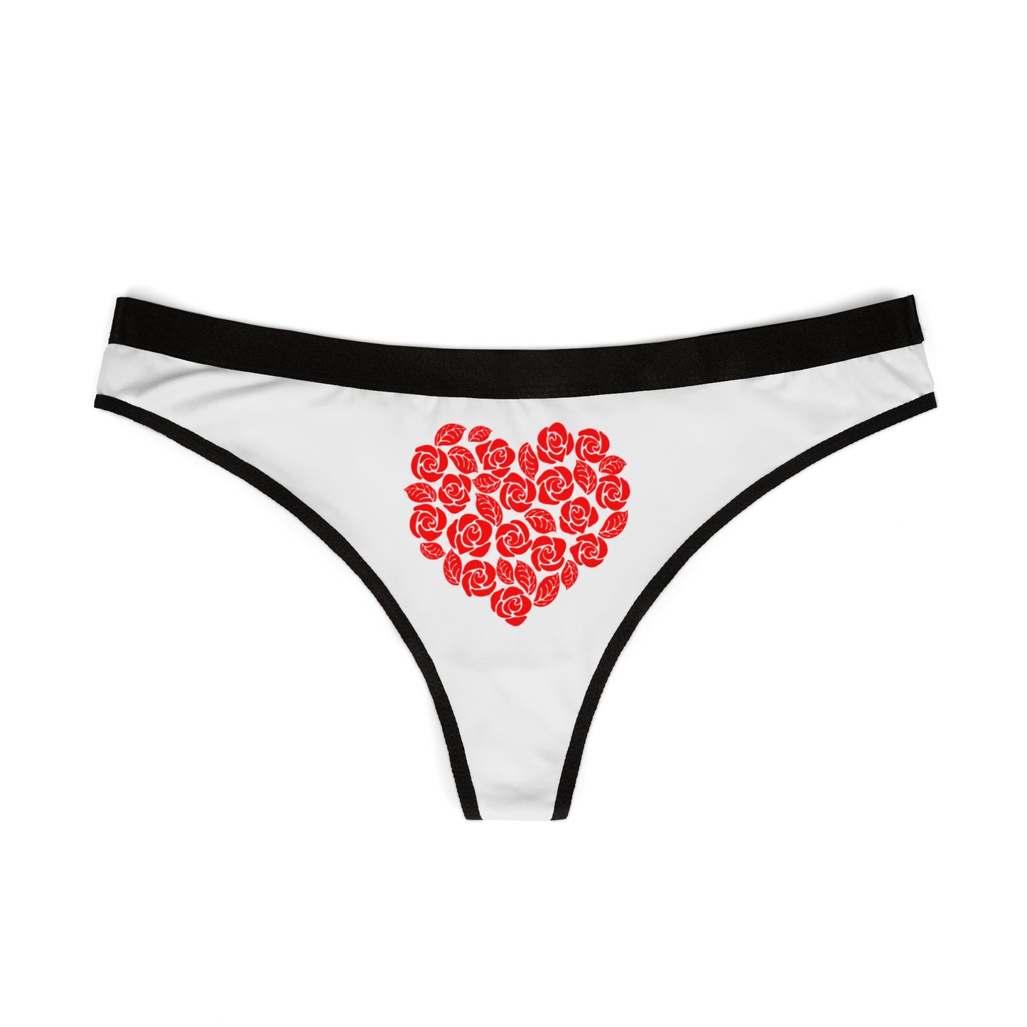 Damen Thong Unterwaesche Bequeme Atmungsaktive Slips mit Herzchen