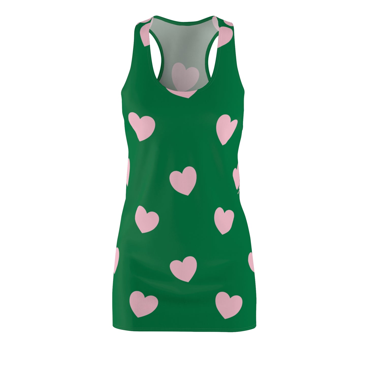 Rosa Herz Racerback Kleid – Romantisches Sommerkleid
