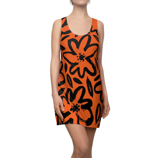 Racerback Kleid Damen Blumenmuster – Sommerkleid Strandkleid