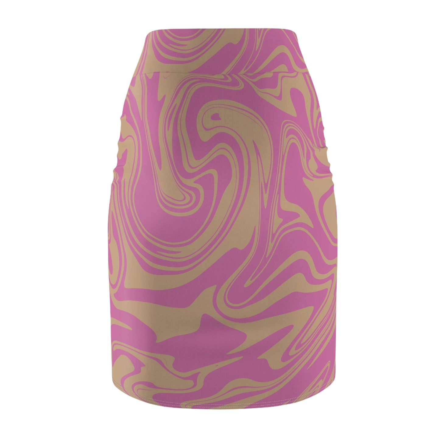 Damen Rock Marmor Print Bleistift Elegant Business Casual