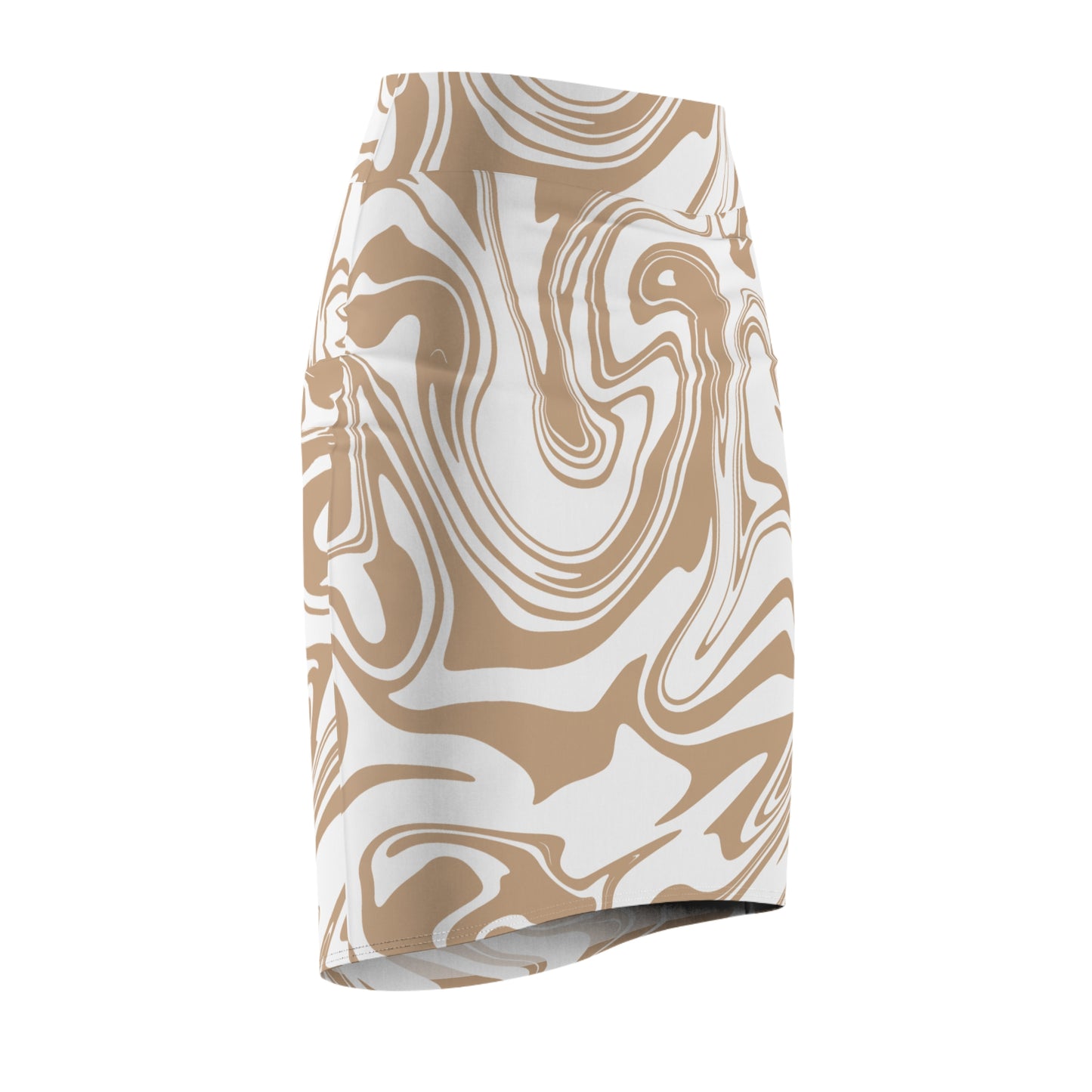 Damen Rock Marmor Print Bleistift Elegant Business Casual
