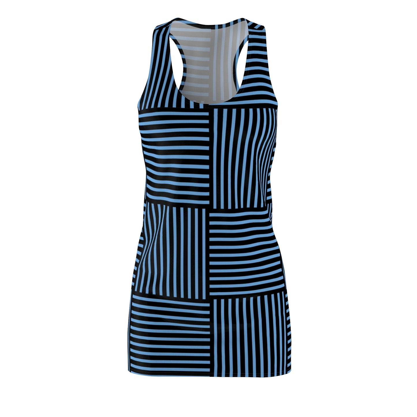 Streifen Racerback Kleid – Modernes Sommerkleid