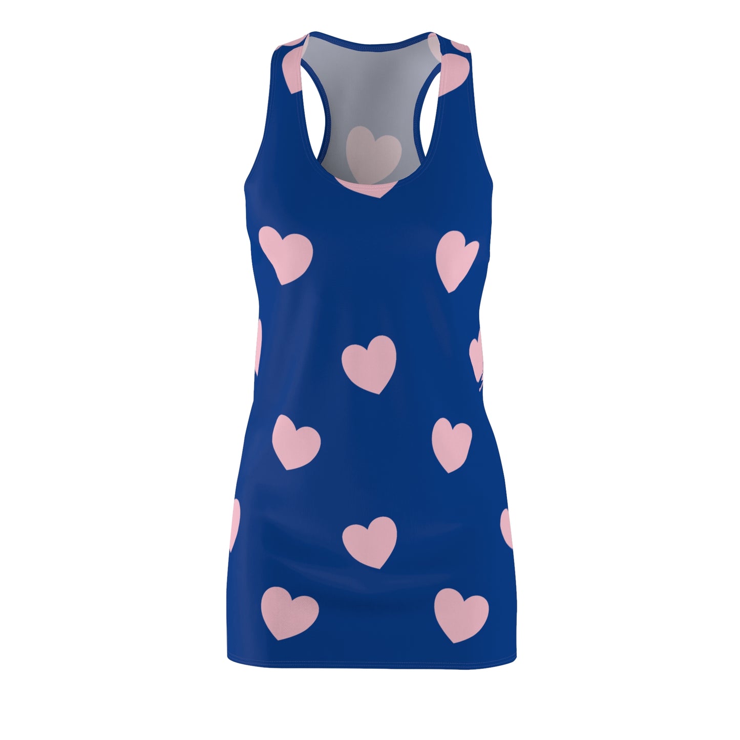 Rosa Herz Racerback Kleid – Romantisches Sommerkleid
