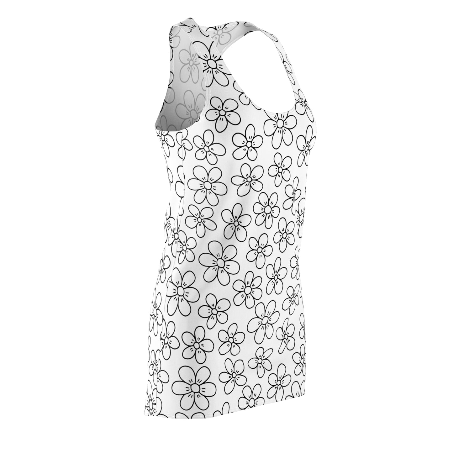 Floral Racerback Dress, Sommerkleid Damen mit Blumenmuster Casual