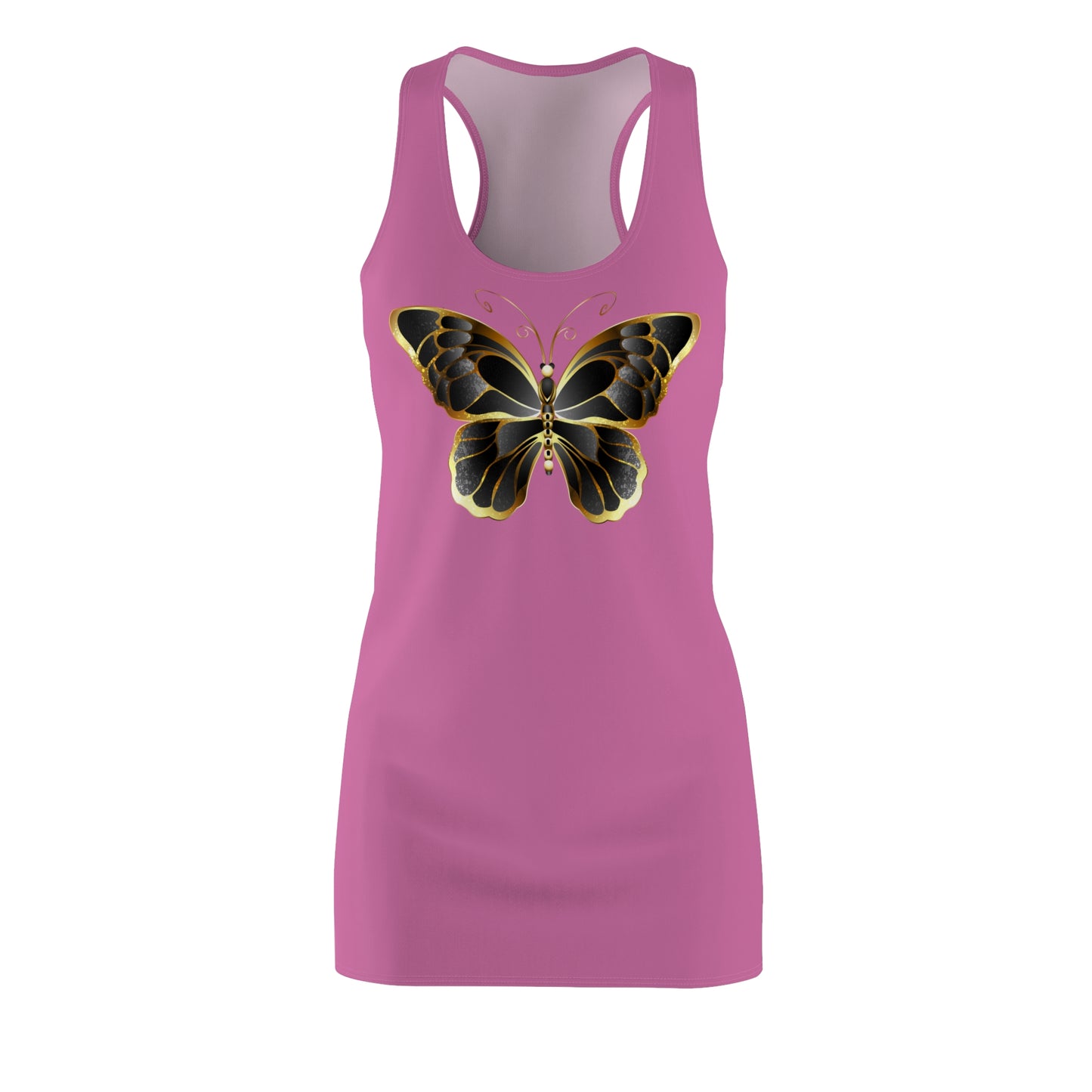 Rosa Schmetterling Racerback Kleid Sommerkleid