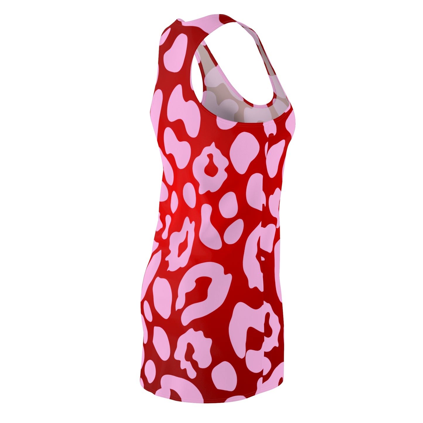 Rot Pink Animal Print Racerback Kleid – Festival Outfit