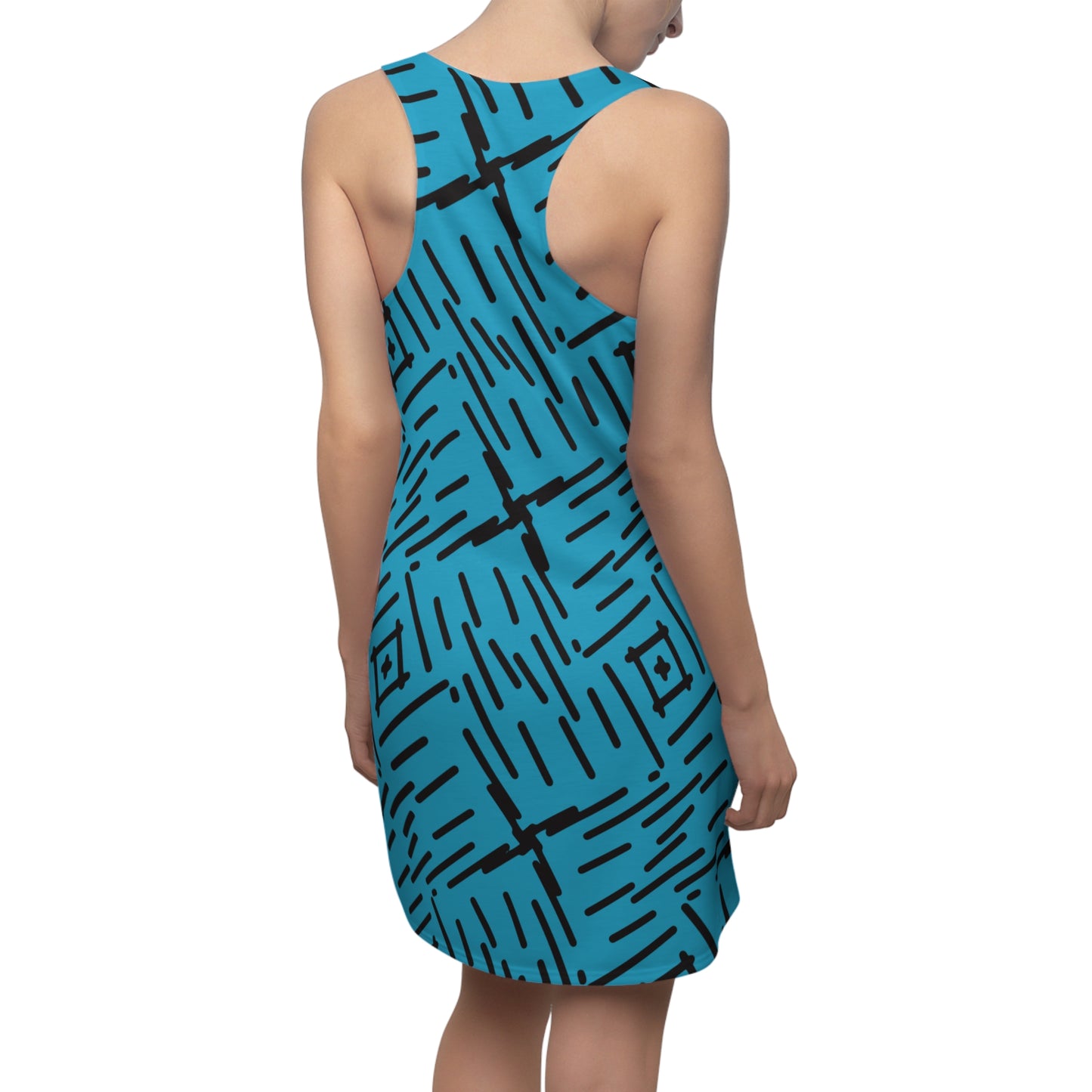 Abstrakt Racerback Kleid – Stylisches Sommerkleid