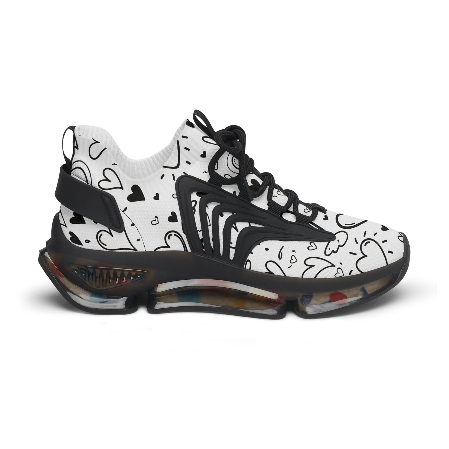 Damen Sneaker mit Herzmuster – Stylische Sportschuhe