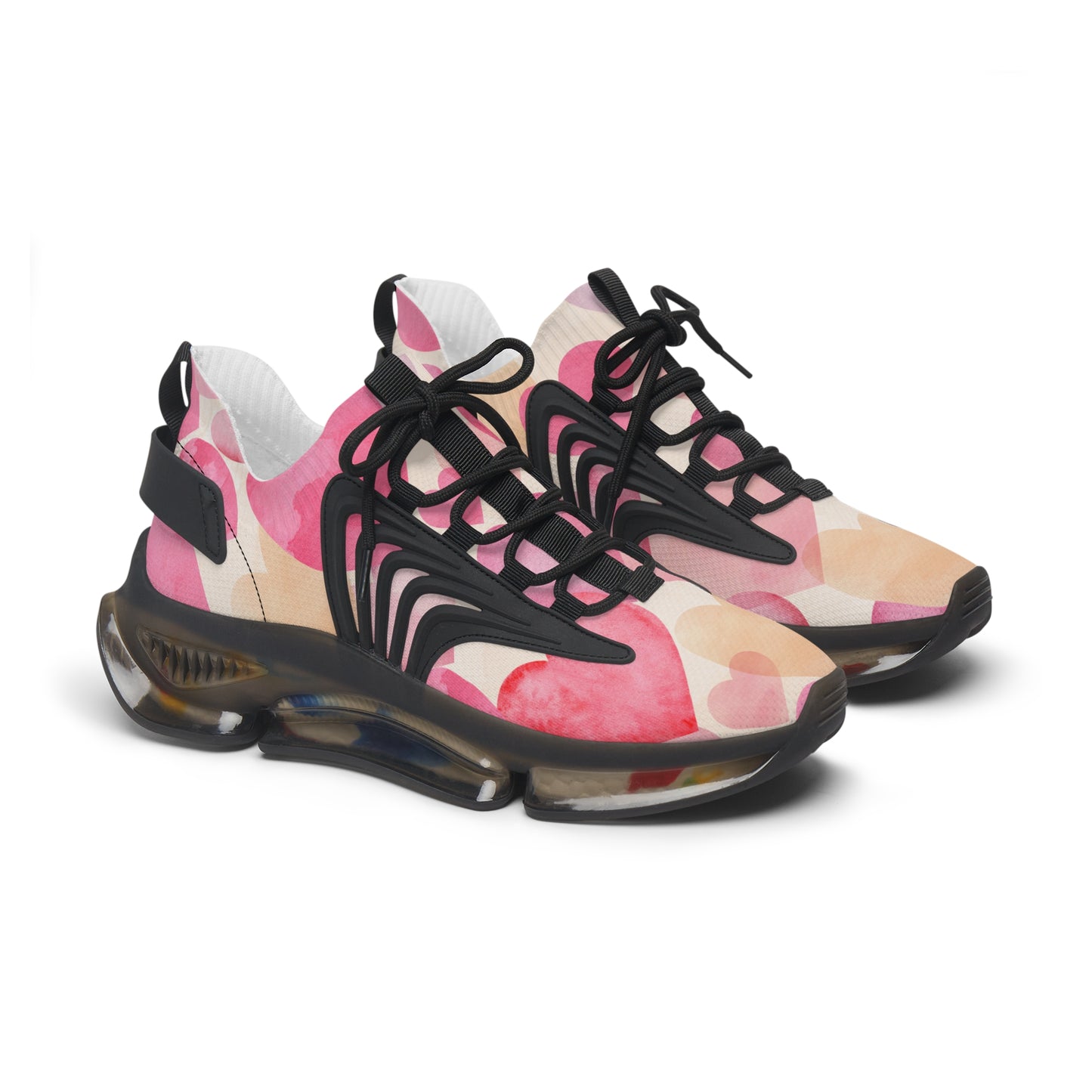 Damen Sneaker mit Herzmuster – Stylische Sportschuhe