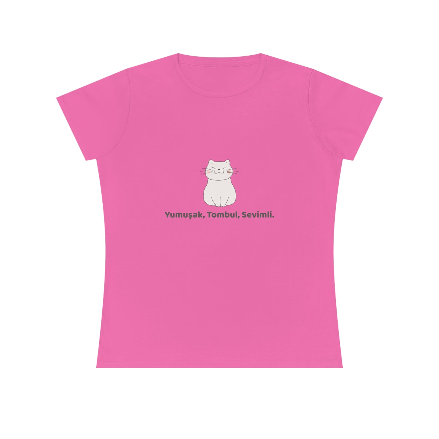 Damen T-Shirt Baumwolle – Katze Motiv, Leicht & Bequem, Casual Outfit