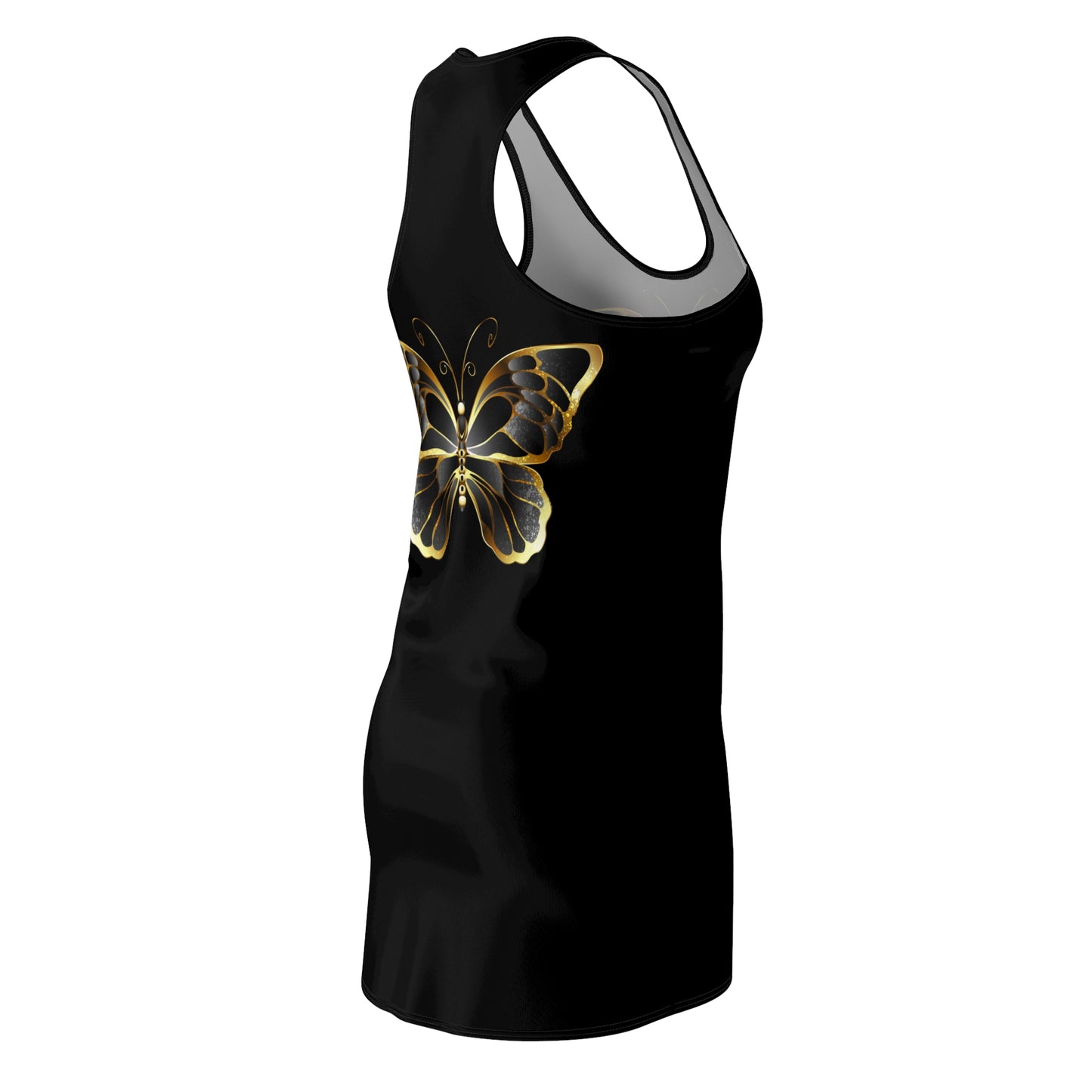 Schwarz Schmetterling Racerback Kleid Sommerkleid