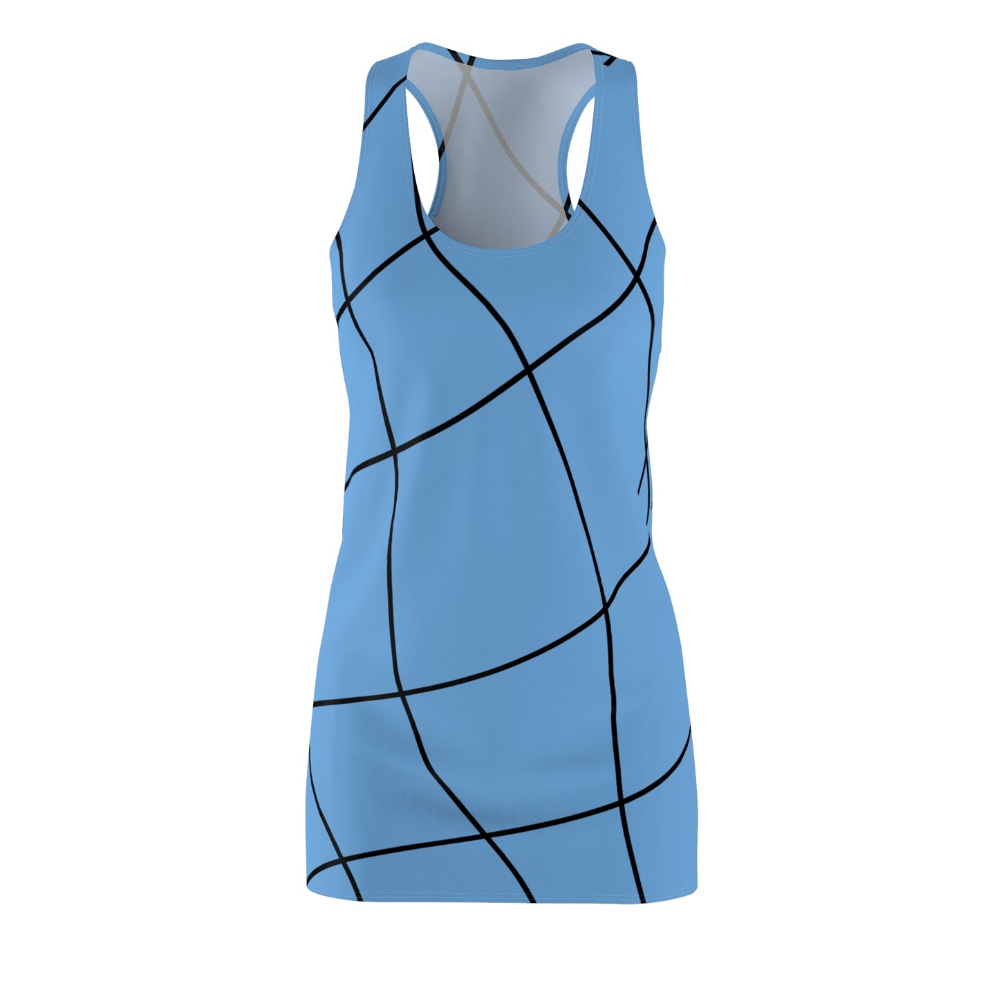 Abstrakt Linien Racerback Kleid – Modernes Sommerkleid