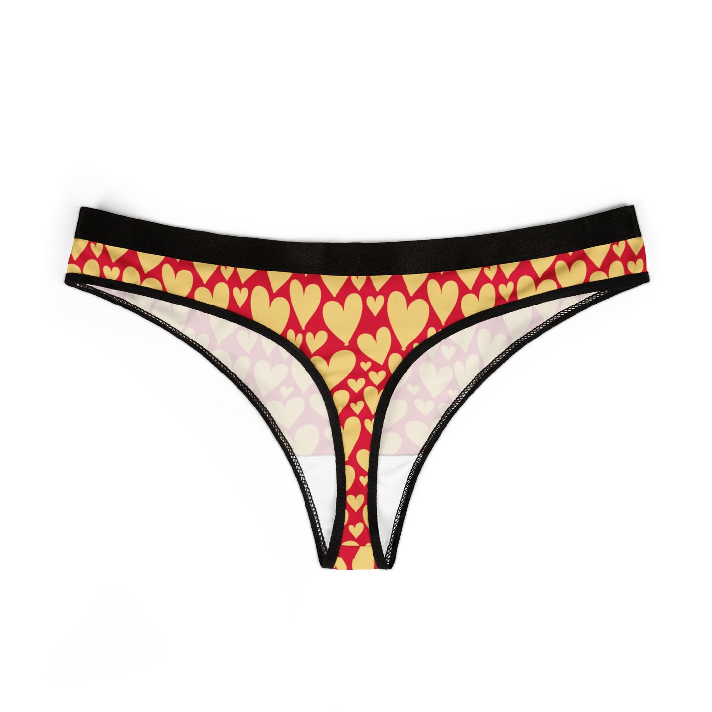 Damen Thong Unterwaesche Bequeme Atmungsaktive Slips mit Herzchen