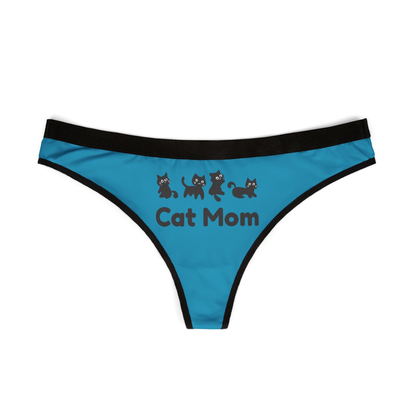 Damen Thong Unterwaesche Bequeme Atmungsaktive Slips mit CAT MOM