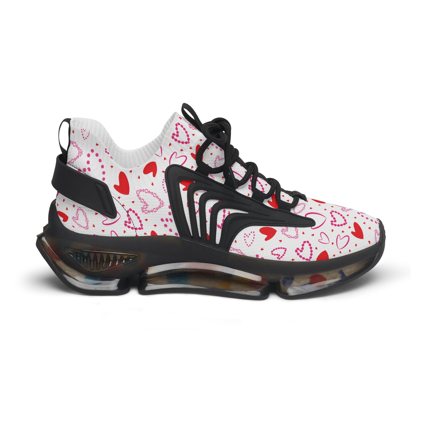 Damen Sneaker mit Herzmuster – Stylische Sportschuhe