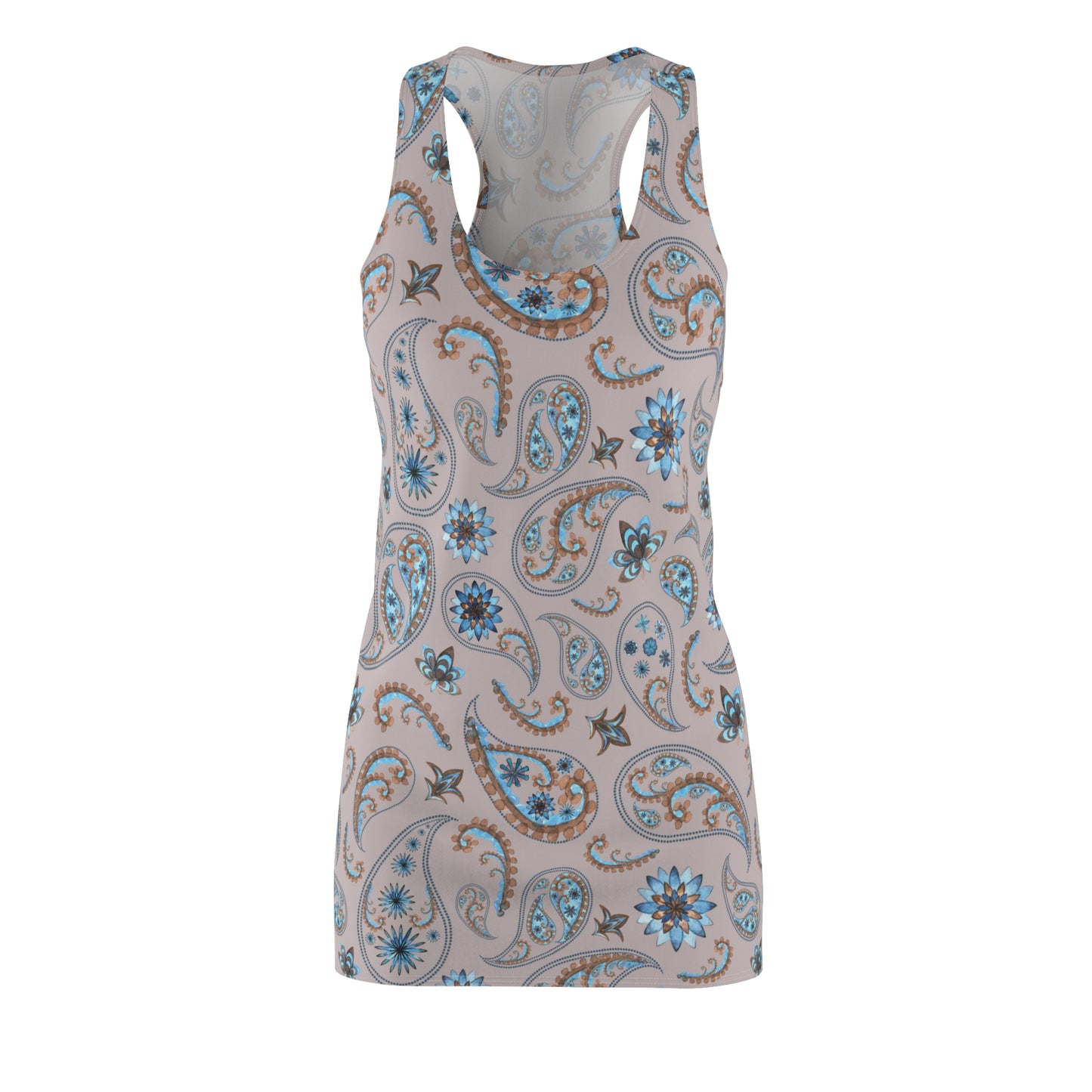 Paisley Racerback Kleid – Bohemian Sommerkleid