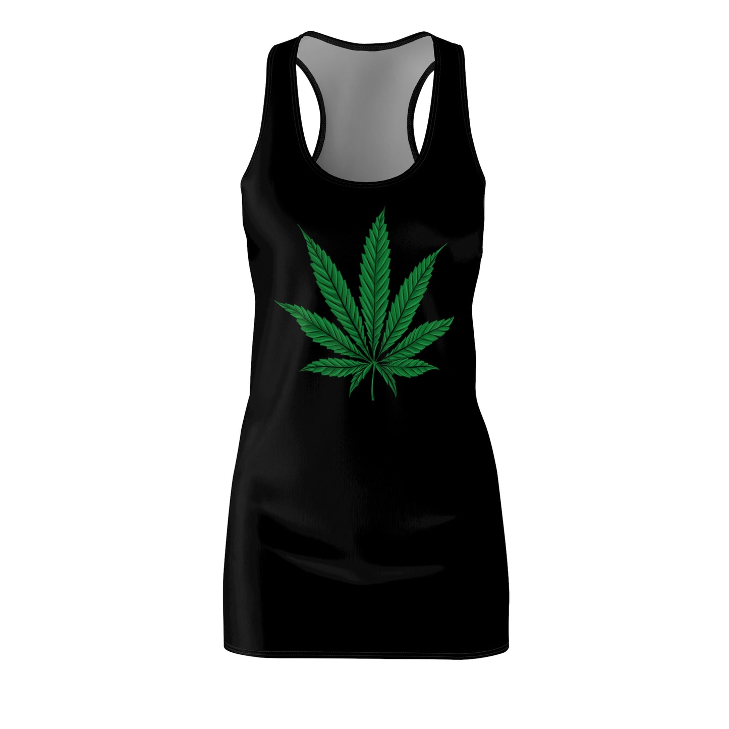 Cannabis Leaf Racerback Kleid – Trendiges Festival Outfit