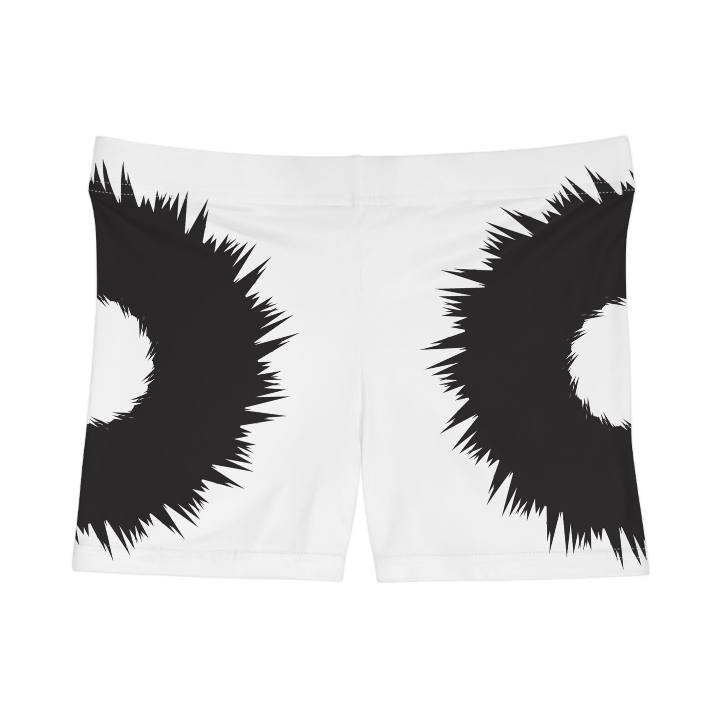 Damen Shorts Schwarz Weiss Abstract Sommer Statement Design