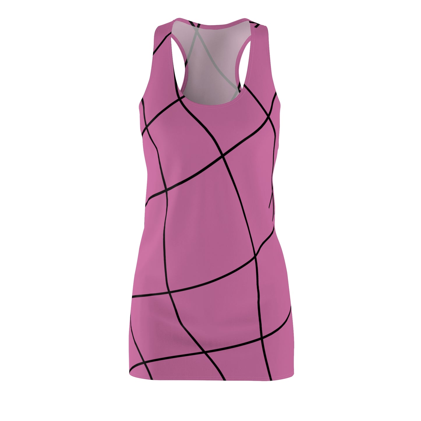 Abstrakt Linien Racerback Kleid – Modernes Sommerkleid