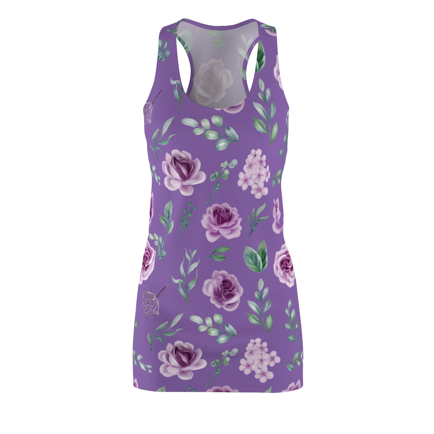 Hell Lila Floral Racerback Kleid – Blumenkleid Sommer Damen