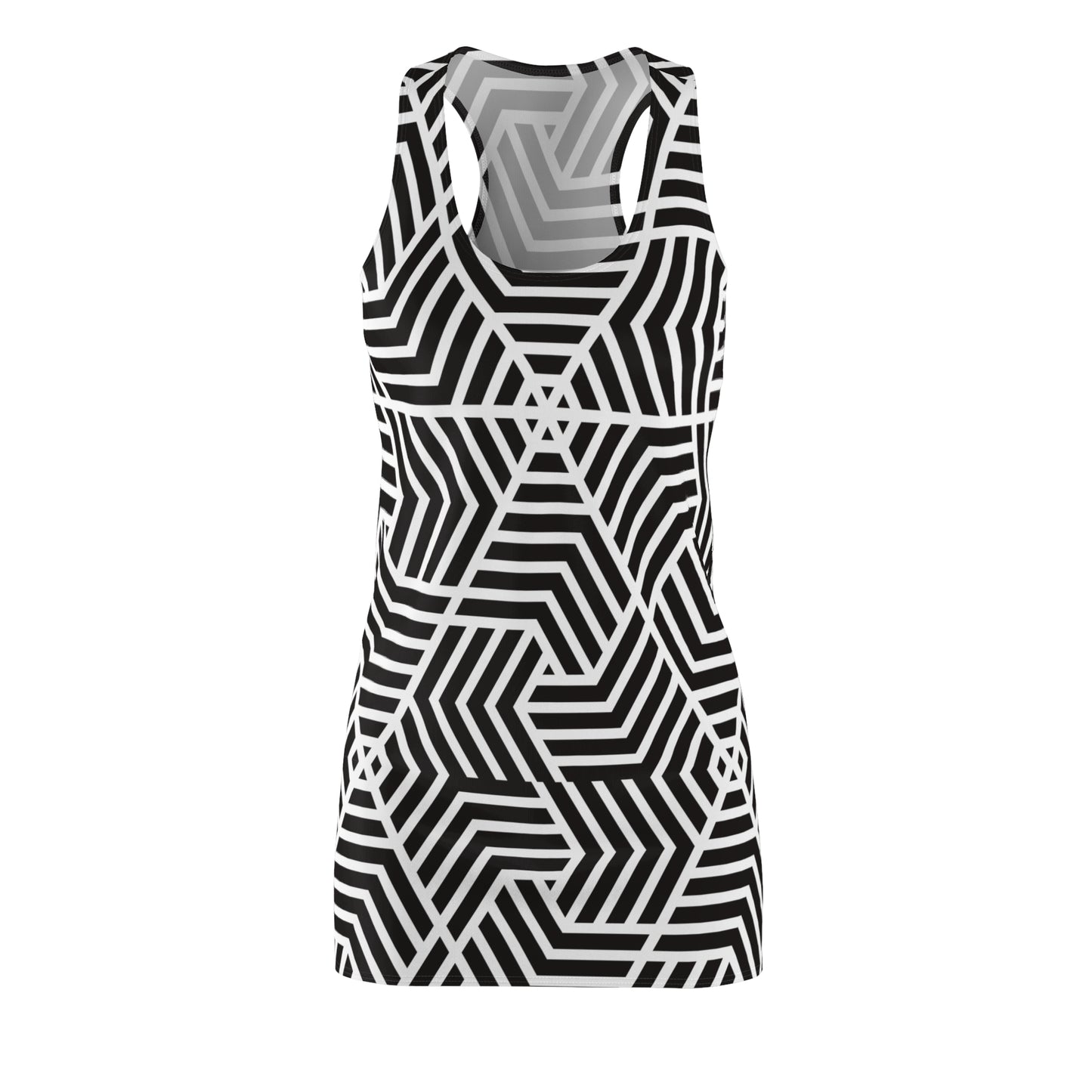 Racerback Kleid Damen – Sommerkleid mit geometrischem Muster