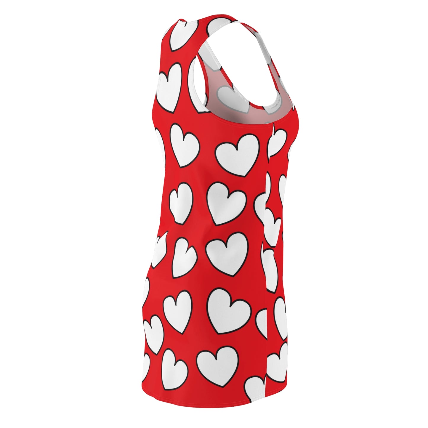 Racerback Kleid mit Herzmuster – Verspieltes Sommerkleid