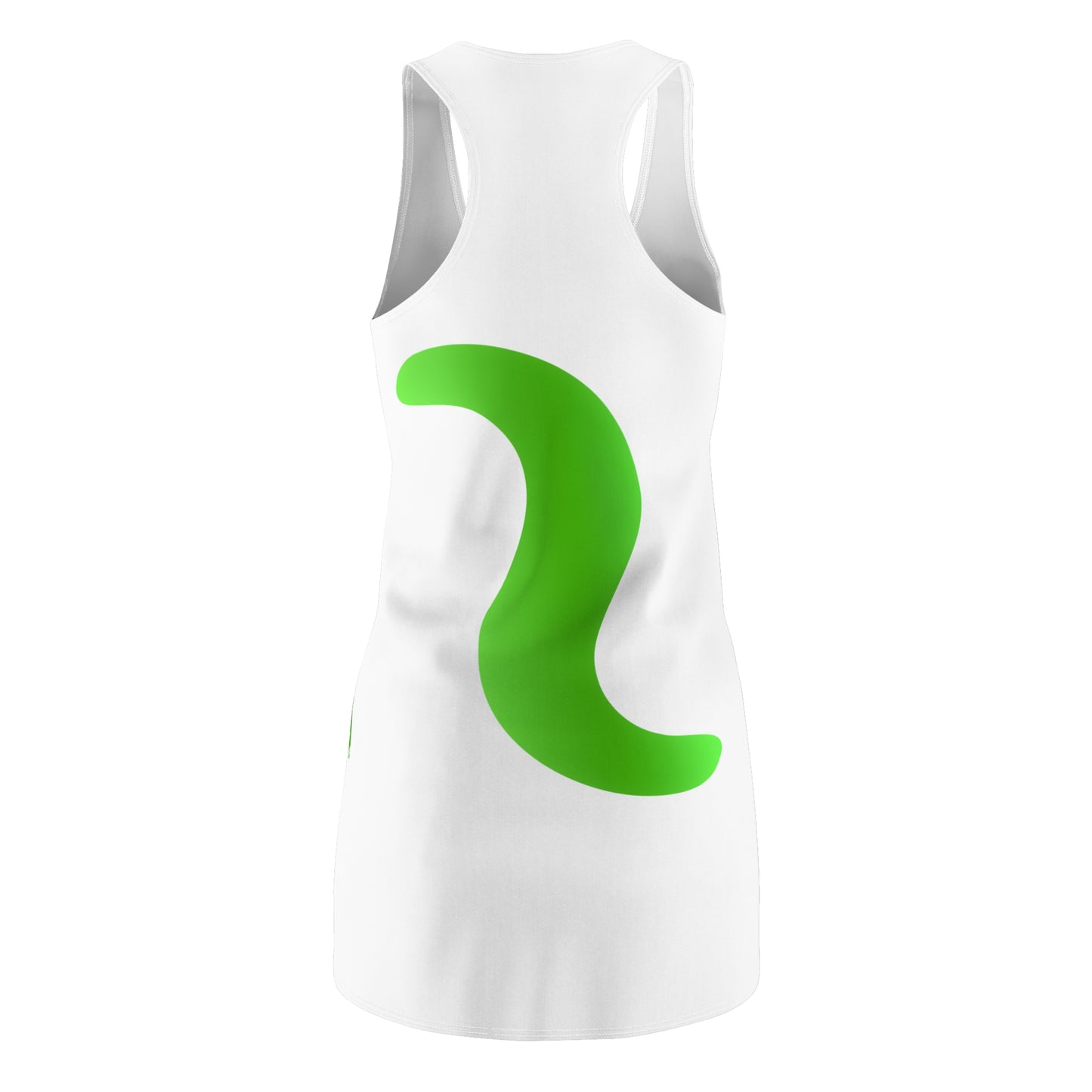 Weiß Grün Abstrakt Racerback Kleid – Stylishes Sommerkleid