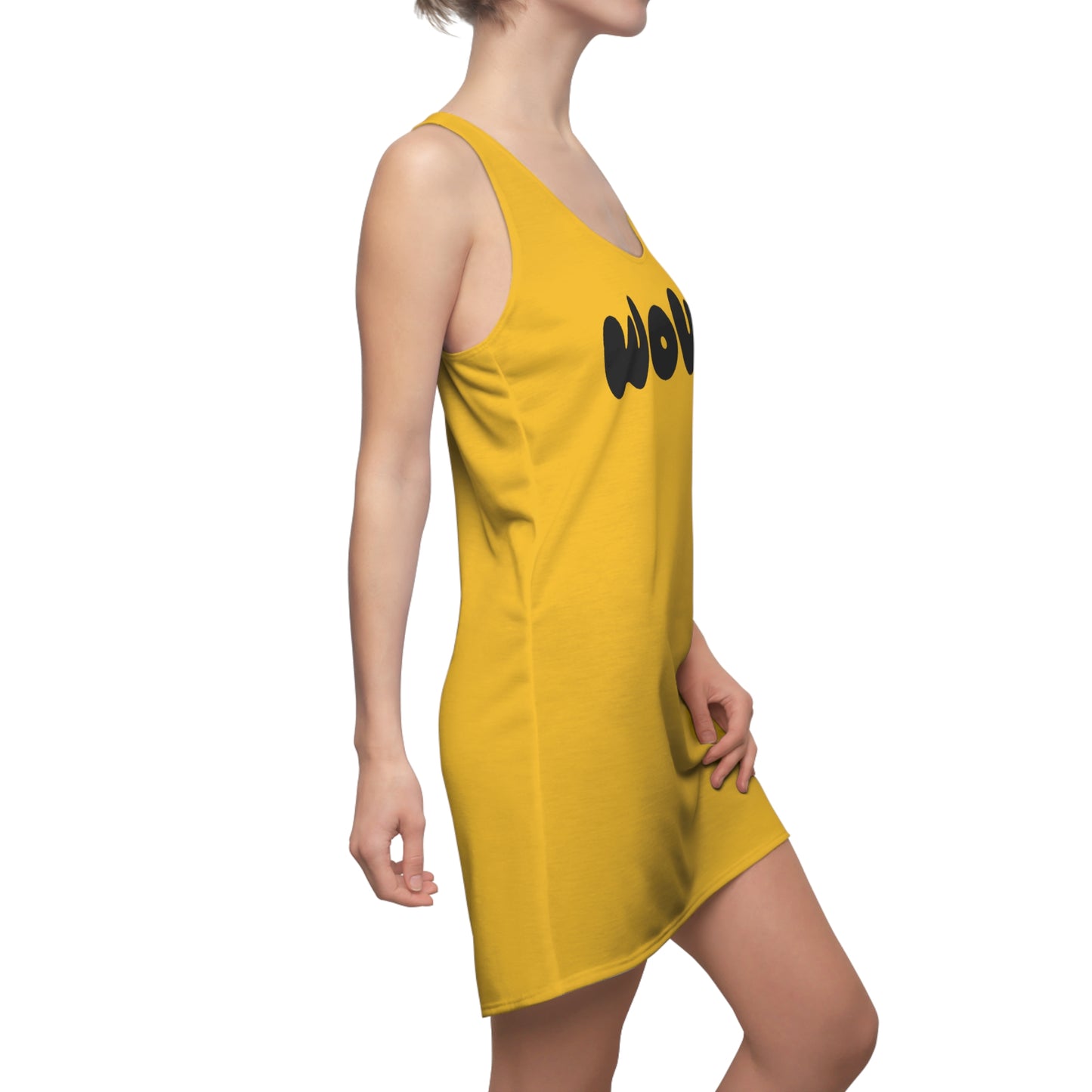 WOW Racerback Kleid – Gelbes Trendkleid