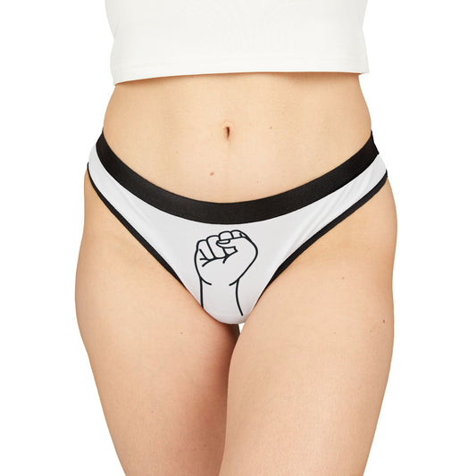 Damen Thong Unterwäsche Bequeme Atmungsaktive Slips Faust Motiv Print