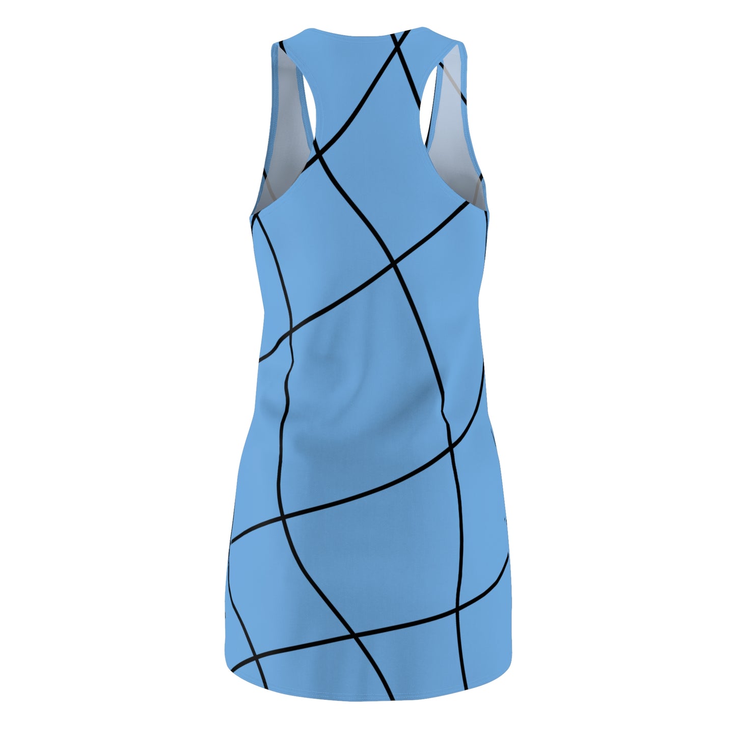 Abstrakt Linien Racerback Kleid – Modernes Sommerkleid