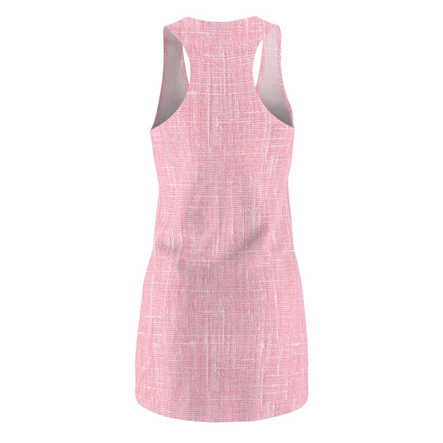 Racerback Kleid Damen – Rosa Sommerkleid mit Leinenoptik